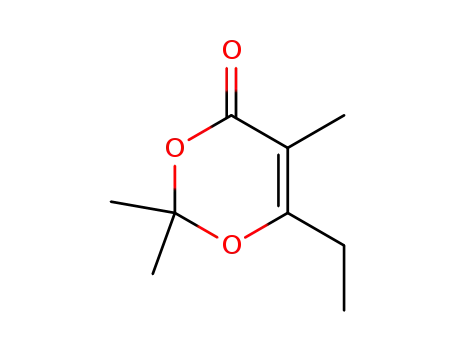 Molecular Structure of 135425-66-0 (4H-1,3-Dioxin-4-one, 6-ethyl-2,2,5-trimethyl-)