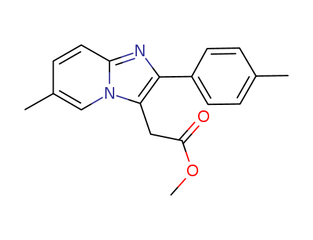 6-Methyl-2-(4-methylphenyl)imidazo[1,2-a]-pyridine-3-acetate methyl ester