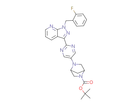 tert-butyl 5-{2-[1-(2-fluorobenzyl)-1H-pyrazolo[3,4-b]pyridin-3-yl]-5-pyrimidinyl}-2,5-diaza-bicyclo[2.2.1]heptane-2-carboxylate