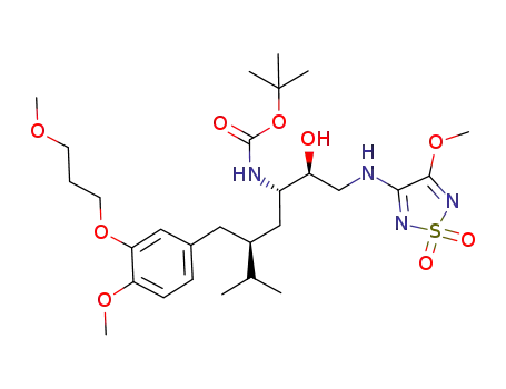 tert-butyl (2S,3S,5S)-5-(3-(3-methoxypropoxy)-4-methoxybenzyl)-1-(1,1-dioxo-4-methoxy-1,2,5-thiadiazol-3-ylamino)-2-hydroxy-6-methylheptan-3-ylcarbamate