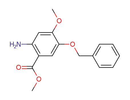 Molecular Structure of 855793-63-4 (Methyl 2-amino-4-methoxy-5-(phenylmethoxy)benzoate)