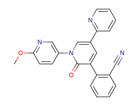 2-(1-(6-methoxypyridin-3-yl)-2-oxo-5-(pyridin-2-yl)-1,2-dihydropyridin-3-yl)benzonitrile