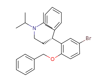 Molecular Structure of 950773-38-3 (Benzenepropanamine, 5-bromo-N,N-bis(1-methylethyl)-.gamma.-phenyl-2-(phenylmethoxy)-, (.gamma.R)-)