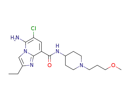 5-AMINO-6-CHLORO-2-ETHYL-N-{1-[3-(METHOXY)PROPYL]-4-PIPERIDINYL}IMIDAZO[1,2-a]PYRIDINE-8-CARBOXAMIDE