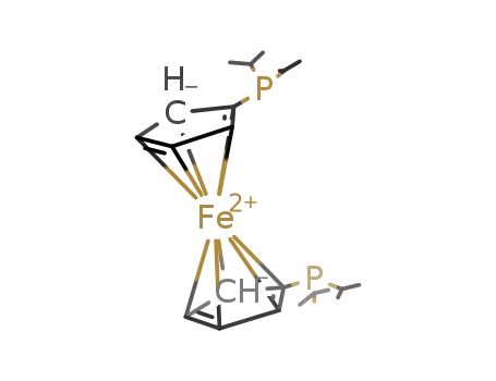 Molecular Structure of 97239-80-0 (1,1'-Bis(diisopropylphosphino)ferrocene)