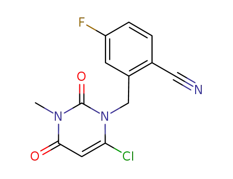 2-[(6-chloro-3-methyl-2,4-dioxo-1,2,3,4-tetrahydropyrimidin-1-yl)methyl]-4-fluorobenzonitrile