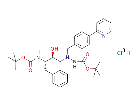 1-[4-(Pyridin-2-yl)phenyl]-5(S)-2,5-bis[(tert-butyloxycarbonyl)amino]-4(S)-hydroxy-6-phenyl-2-azahexane.3hydrochloride
