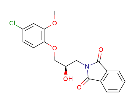 Molecular Structure of 874113-26-5 (1H-Isoindole-1,3(2H)-dione,
2-[(2R)-3-(4-chloro-2-methoxyphenoxy)-2-hydroxypropyl]-)