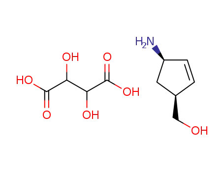 (1S,4R)-4-amino-2-cyclopentene-1-methanol tartrate salt