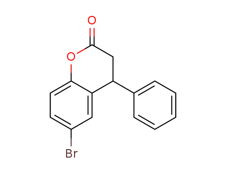 2H-1-Benzopyran-2-one, 6-broMo-3,4-dihydro-4-phenyl-, (±)-