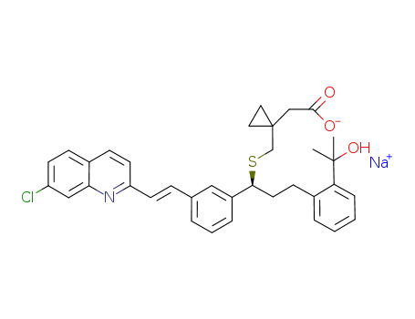 Cyclopropaneaceticacid,1-[[[(1S)-1-[3-[(1E)-2-(7-chloro-2-quinolinyl)ethenyl]phenyl]-3-[2-(1-hydroxy-1-methylethyl)phenyl]propyl]thio]methyl]-,sodium salt (1:1)