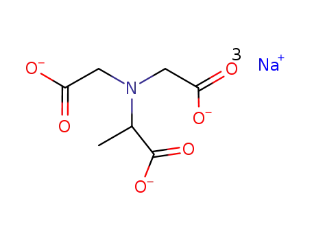 Molecular Structure of 164462-16-2 (N,N-BIS(CARBOXYLATOMETHYL)ALANINE TRISODIUM SALT)