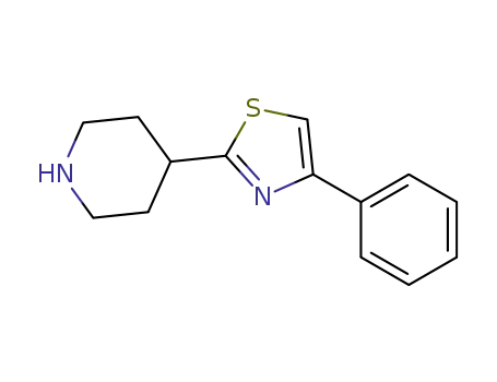 Molecular Structure of 887624-98-8 (4-Phenyl-2-(piperidin-4-yl)thiazole)