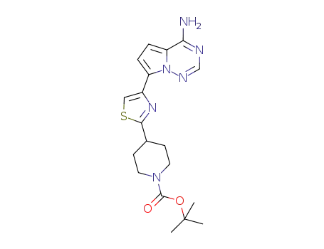 tert-butyl 4-[4-(4-aminopyrrolo[2,1-f][1,2,4]triazin-7-yl)-1,3-thiazoI-2-yl]piperidine-1-carboxylate