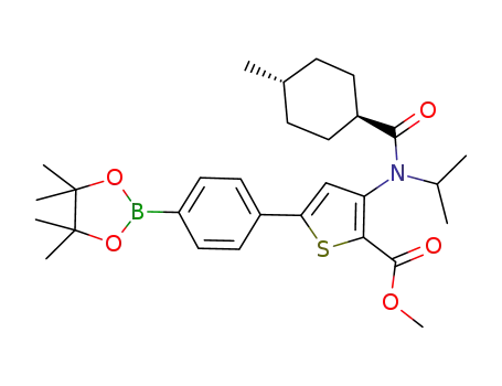 methyl 3-[[(4-methylcyclohexyl)carbonyl](1-methylethyl)amino]-5-[4-(4,4,5,5-tetramethyl-1,3,2-dioxaborolan-2-yl)phenyl]-2-thiophenecarboxylate