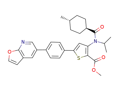 methyl 5-(4-furo[2,3-b]pyridin-5-ylphenyl)-3-[[(4-methylcyclohexyl)carbonyl](1-methylethyl)amino]-2-thiophenecarboxylate