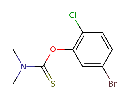 Molecular Structure of 740806-61-5 (Carbamothioic acid, dimethyl-, O-(5-bromo-2-chlorophenyl) ester)