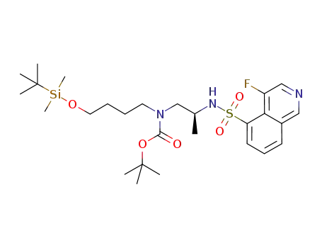 2-(S)-1-(4-fluoroisoquinoline-5-sulfonyl)-N-(tert-butoxycarbonyl)-N-(4-tert-butyldimethylsilyloxybutyl)propylamine