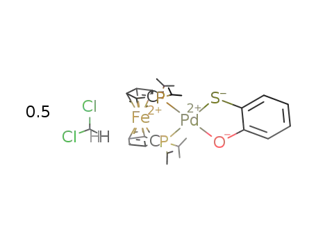[1,1'-bis(diisopropylphosphino)ferrocene]palladium(II) 2-mercaptophenolate * 0.5CH2Cl2