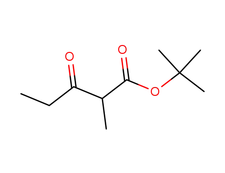 Molecular Structure of 26735-86-4 (Pentanoic acid, 2-methyl-3-oxo-, 1,1-dimethylethyl ester)