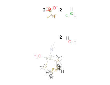 (1,1'-bis(diisopropylphosphino)ferrocene)Pd(acetonitrile)(water) trifluoromethanesulfonate*2(dichloromethane)*2(water)