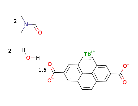 Tb(2,7-pyrenedicarboxylate)1.5(H2O)2(dimethylformamide)*(dimethylformamide)