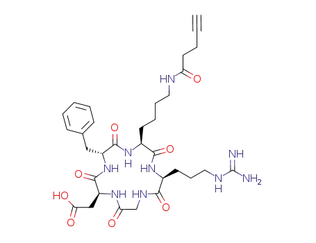 cyclo(L-arginylglycyl-L-α-aspartyl-D-phenylalanyl-N6-pent-4-ynoyl-L-lysyl)