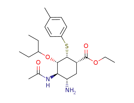 (1S,2R,3S,4R,5S)-ethyl 4-acetamido-5-amino-3-(pentan-3-yloxy)-2-(p-tolylthio)cyclohexanecarboxylate