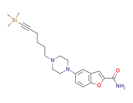 5-[4-(6-trimethylsilanyl-hex-5-ynyl)-piperazin-1-yl]-benzofuran-2-carboxylic acid amide