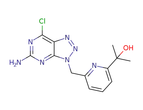 7-chloro-3-(6-[1-hydroxy-1-methylethyl]pyridine-2-ylmethyl)-3H-[1,2,3]triazolo[4,5-d]pyrimidin-5-amine