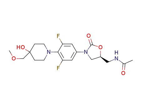 (5S)-N-{3-[3,5-difluoro-4-(4-hydroxy-4-methoxymethyl-piperidin-1-yl)phenyl]-2-oxo-oxazolidin-5-ylmethyl}-acetamide