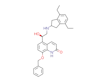 8-hydroxy-5-[(R)-1-hydroxy-2-(4,7-diethylindan-2-ylamino)-ethyl]-1H-quinolin-2-one