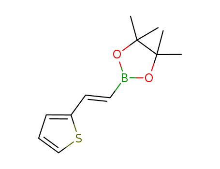 Molecular Structure of 161395-82-0 (1,3,2-Dioxaborolane, 4,4,5,5-tetraMethyl-2-[(1E)-2-(2-thienyl)ethenyl]-)