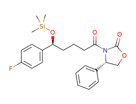 (S)-3-((S)-5-(4-fluorophenyl)-5-((trimethylsilyl)oxy)-pentanoyl)-4-phenyloxazolidin-2-one
