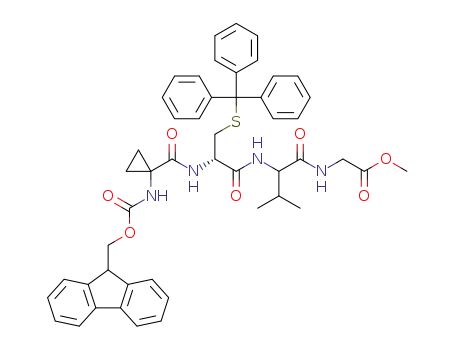 [2-((S)-2-{[1-(9H-fluoren-9-ylmethoxycarbonylamino)-cyclopropanecarbonyl]-amino}-3-tritylsulfanyl-propionylamino)-3-methyl-butyrylamino]-acetic acid methyl ester