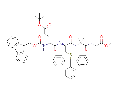 (R)-4-(9H-fluoren-9-ylmethoxycarbonylamino)-4-{(S)-1-[1-(methoxycarbonylmethyl-carbamoyl)-1-methyl-ethylcarbamoyl]-2-tritylsulfanyl-ethylcarbamoyl}-butyric acid tert-butyl ester