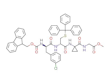 [(1-{(S)-2-[(R)-3-(3-chloro-phenyl)-2-(9H-fluoren-9-ylmethoxycarbonylamino)-propionylamino]-3-tritylsulfanyl-propionylamino}-cyclopropanecarbonyl)-amino]-acetic acid methyl ester