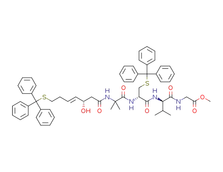 ((R)-2-{(S)-2-[2-((E)-(S)-3-hydroxy-7-tritylsulfanyl-hept-4-enoylamino)-2-methyl-propionylamino]-3-tritylsulfanyl-propionylamino}-3-methyl-butyrylamino)-acetic acid methyl ester