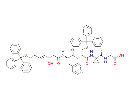 [(1-{(S)-2-[(R)-2-((E)-(S)-3-hydroxy-7-tritylsulfanyl-hept-4-enoylamino)-3-pyridin-4-yl-propionylamino]-3-tritylsulfanyl-propionylamino}-cyclopropanecarbonyl)-amino]-acetic acid methyl ester