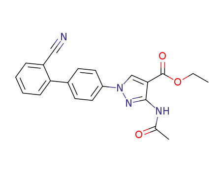 3-acetylamino-1-(2'-cyano-biphenyl-4-yl)-1H-pyrazole-4-carboxylic acid ethyl ester
