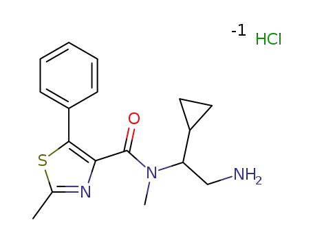 (RS)-2-cyclopropyl-2-[methyl-(2-methyl-5-phenyl-thiazole-4-carbonyl)amino]ethyl-ammonium chloride