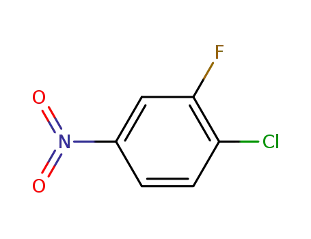 Molecular Structure of 350-31-2 (4-Chloro-3-fluoronitrobenzene)