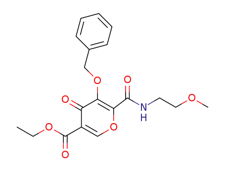 ethyl 5-(benzyloxy)-6-((2-methoxyethyl)carbamoyl)-4-oxo-4H-pyran-3-carboxylate