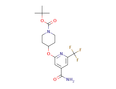 tert-butyl 4-{[4-(aminocarbonyl)-6-(trifluoromethyl)pyridin-2-yl]oxy}piperidine-1-carboxylate