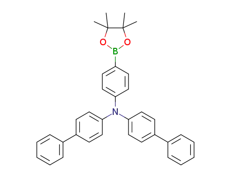 Molecular Structure of 952431-30-0 (Bis(biphenyl-4-yl)[4-(4,4,5,5-tetramethyl-[1,3,2]dioxaborolan-2-yl)phenyl]amine)