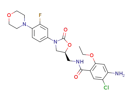 4-amino-5-chloro-2-ethoxy-N-(S)-[[3-[3-fluoro-4-(morpholin-4-yl)phenyl]-2-oxooxazolidin-5-yl]methyl]benzamide