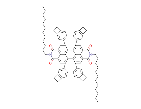 N,N'-didocananyl-1,6,7,12-tetra(4-benzocyclobutenyl)perylene-3,4,9,10-tetracarboxylic acid bisimide