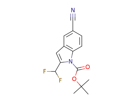 5-cyano-2-difluoromethyl-1H-indole-1-carboxylic acid tert-butyl ester