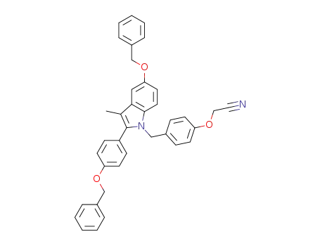 {4-[5-benzyloxy-2-(4-benzyloxy-phenyl)-3-methyl-indol-1-ylmethyl]-phenoxy}-acetonitrile