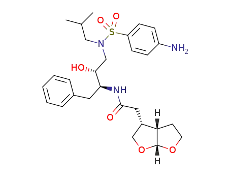 N-((2S,3R)-4-((4-amino-N-isobutylphenyl)sulfonamido)-3-hydroxy-1-phenylbutan-2-yl)-2-((3R,3aS,6aR)-hexahydrofuro[2,3-b]furan-3-yl)acetamide